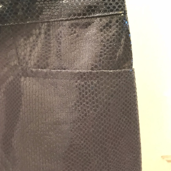 BCBG Navy Faux Snake Skin Pencil Skirt - Picture 5 of 8
